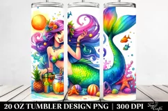 Funny Playing Mermaid | 20 oz Tumbler Product Image 2