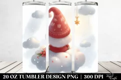 cute Christmas Gnomes View from Behind 20 oz Tumbler Product Image 2