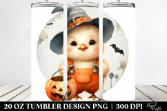 Washed Watercolor Baby Chicken for Halloween 20 Oz Tumbler Product Image 2