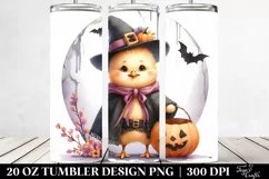 Washed Watercolor Baby Chicken for Halloween 20 Oz Tumbler Product Image 2