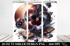 Glossy Watercolor Pansy | 20 Oz Tumbler Product Image 2