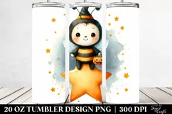 Retro Baby Bee on Star for Halloween 20 Oz Tumbler Product Image 2