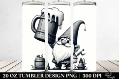 Cozy Gnome with Mug 20 Oz Tumbler, Transparent Product Image 2