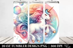 Baby Unicorn Bubble. 20 oz Tumbler Design Product Image 2