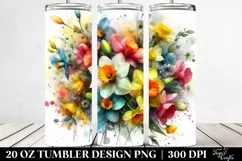 Vibrant Narcissus Bouquet 20 oz Tumbler Product Image 2
