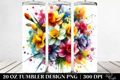 Colorful Abstract Bouquet | 20 Oz Tumbler Product Image 2