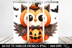 Simple Funny Halloween Owl Clipart 20 Oz Tumbler Product Image 2