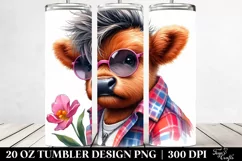 Contempt Baby Highlandcow with Cool Haircut 20 Oz Tumbler Product Image 2
