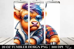 Contempt Baby Highlandcow with Cool Haircut 20 Oz Tumbler Product Image 2