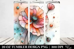 Stained Poppy, Transparent 20 Oz Tumbler Product Image 2