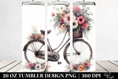 Vintage Bicycle with Flowers | 20 oz Tumbler Product Image 2