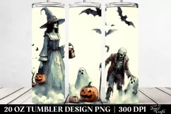 Simple Halloween Scene with Zombie 20 oz Tumbler Product Image 2