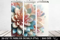 Abstract Shiny Dahlia Watercolor | 20 oz Tumbler Product Image 2