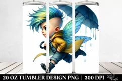 Funny Dancing Baby Fairy with Umbrella, Transparent 20 Oz Product Image 2
