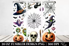 Funny Halloween Clipart COBWEB | 20 oz Tumbler Product Image 2