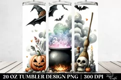 Simple Funny Halloween Cauldron Clipart 20 Oz Tumbler Product Image 2