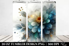 Colorful Glossy Zinnia Design | 20 Oz Tumbler Product Image 2