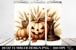 Simple Halloween Image with Pumpkin 20 oz Tumbler Product Image 2