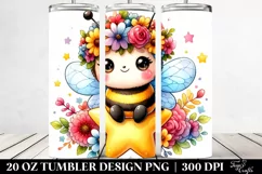 Watercolor Cow with Party Hat, High-Res 20 Oz Tumbler Product Image 2
