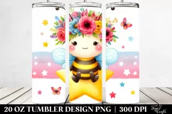 Watercolor Cow with Party Hat, High-Res 20 Oz Tumbler Product Image 2