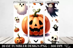 Simple Funny Halloween Pumpkin 20 Oz Tumbler Product Image 2