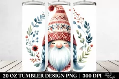 Simple Watercolor Boho Gnome | 20 oz Tumbler Product Image 2
