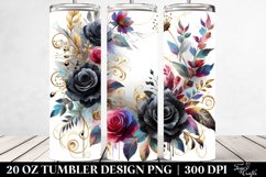 Abstract Floral Frame | 20 oz Tumbler Product Image 2