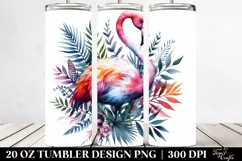 Colorful Flamingo | 20 Oz Tumbler Product Image 2