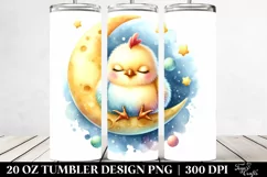 Colorful Baby Chicken Sleeping | 20 Oz Tumbler Product Image 2