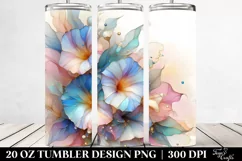 Abstract Shiny Morning Glory Watercolor | 20 oz Tumbler Product Image 2