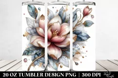Marble Magnolia Splendor 20 oz Tumbler Product Image 2