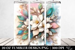 Pastel Wooden Gardenia | 20 oz Tumbler Product Image 2