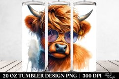 Cute Baby Highlandcow Posing | 20 oz Tumbler Product Image 2