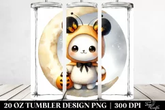Cute Baby Butterfly in Halloween Moon 20 Oz Tumbler Product Image 2