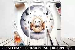 Cute Baby Butterfly in Halloween Moon 20 Oz Tumbler Product Image 2