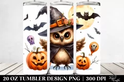 Funny Halloween Owl 20 Oz Tumbler Product Image 2