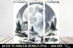 Digital Painting, Simple MOON | 20 oz Tumbler Product Image 2
