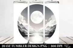 Digital Painting, Simple MOON | 20 oz Tumbler Product Image 2