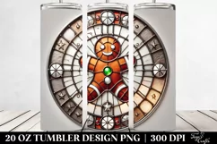 Stained Gingerbread Man 20 Oz Tumbler, High-Res Product Image 2