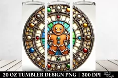 Stained Gingerbread Man 20 Oz Tumbler, High-Res Product Image 2