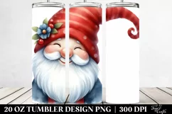 Washed Watercolor Retro Gnome | 20 oz Tumbler Product Image 2