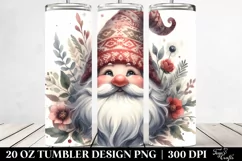 Washed Watercolor Retro Gnome | 20 oz Tumbler Product Image 2