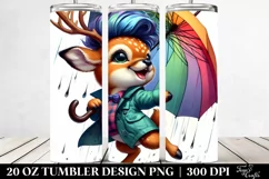 Cute Baby Deer Raincoat Umbrella | 20 oz Tumbler Product Image 2