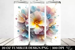 Glossy Primrose Art, Transparent 20 Oz Tumbler Product Image 2