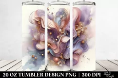 20 Oz Tumbler Sublimation | Shiny Violet with Golden Product Image 2