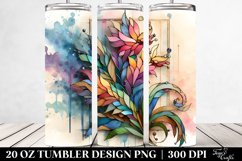 Stained Snapdragon Tumbler | 20 oz Tumbler Product Image 2