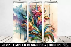 Stained Snapdragon Tumbler | 20 oz Tumbler Product Image 2