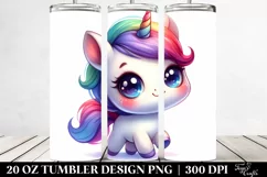 Unicorn with Big Eyes | 20 oz Tumbler Product Image 2