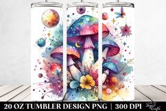 Celestial Magical Mushroom, Transparent 20 Oz Tumbler Product Image 2