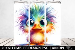 Colorful Baby Duck with Crazy Eyes | 20 Oz Tumbler Product Image 2